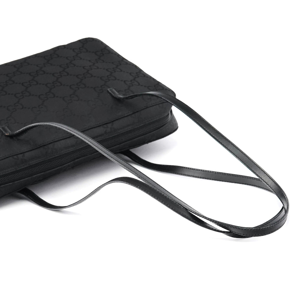 000 0815 Black GG Nylon Tote Bag