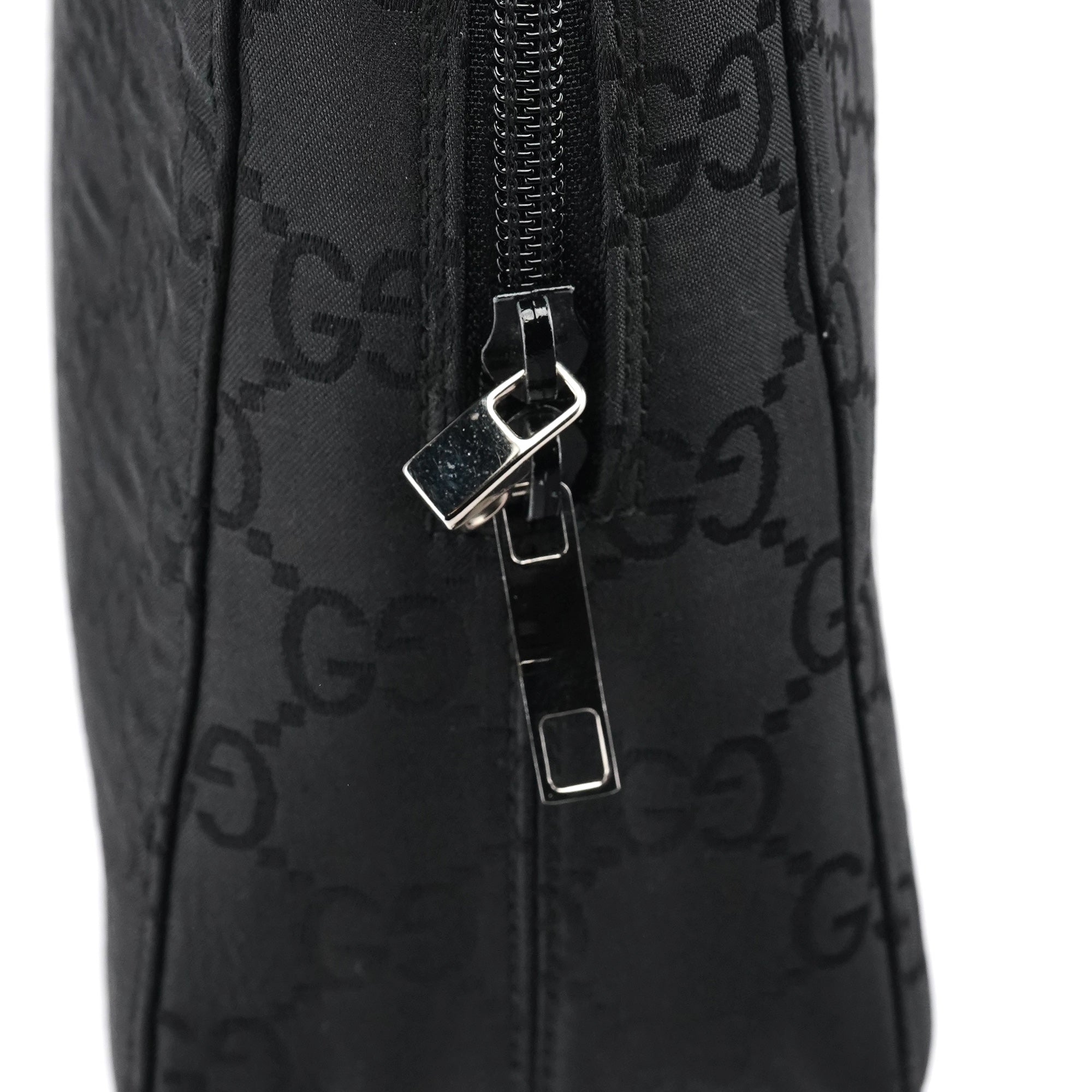 000 0815 Black GG Nylon Tote Bag