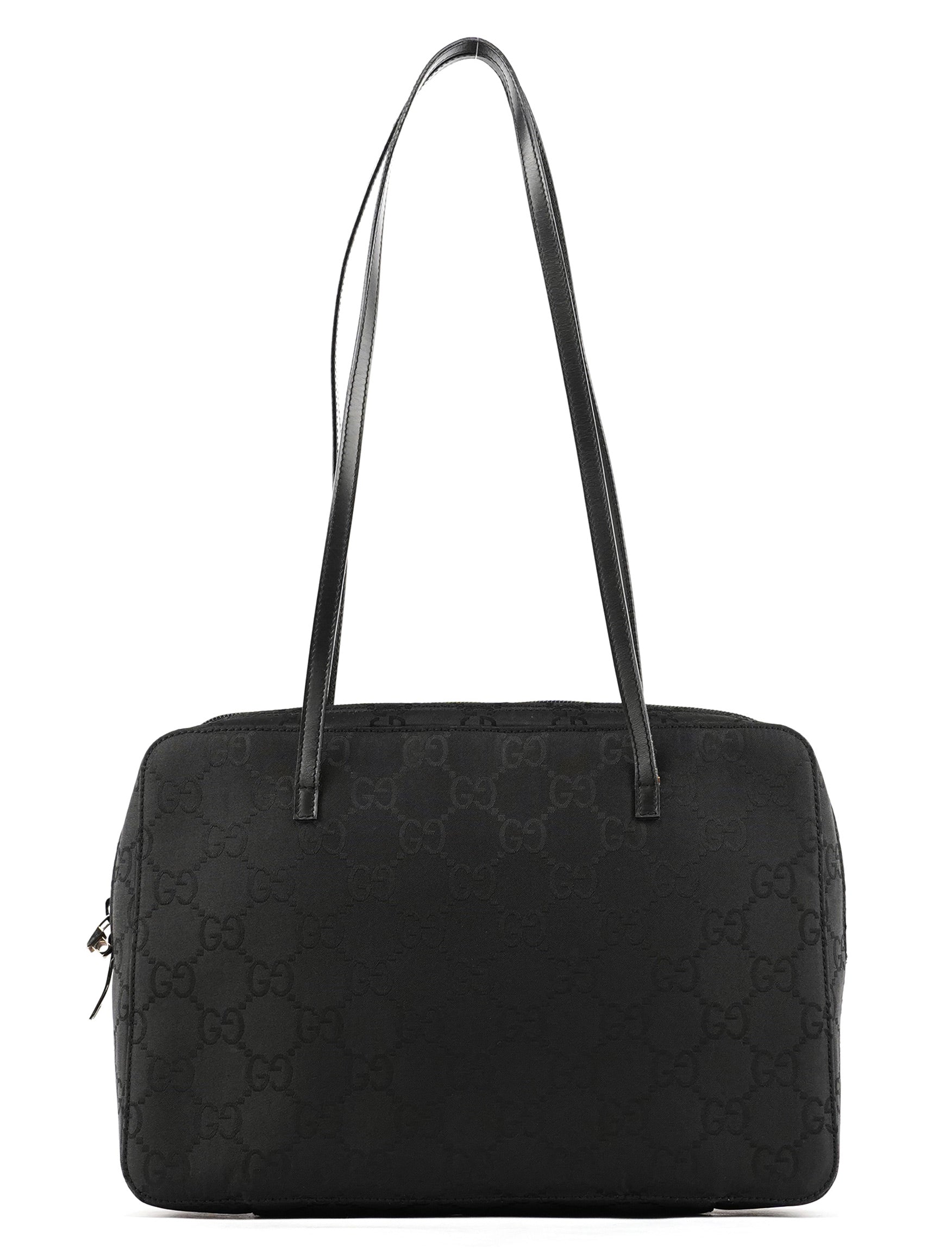 000 0815 Black GG Nylon Tote Bag