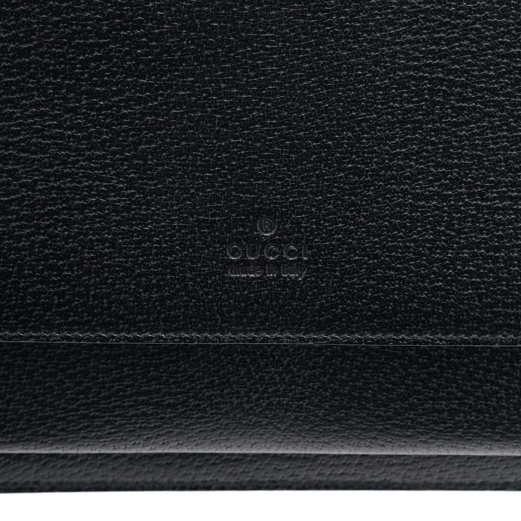 000 0832 Black Leather Top Handle Bag