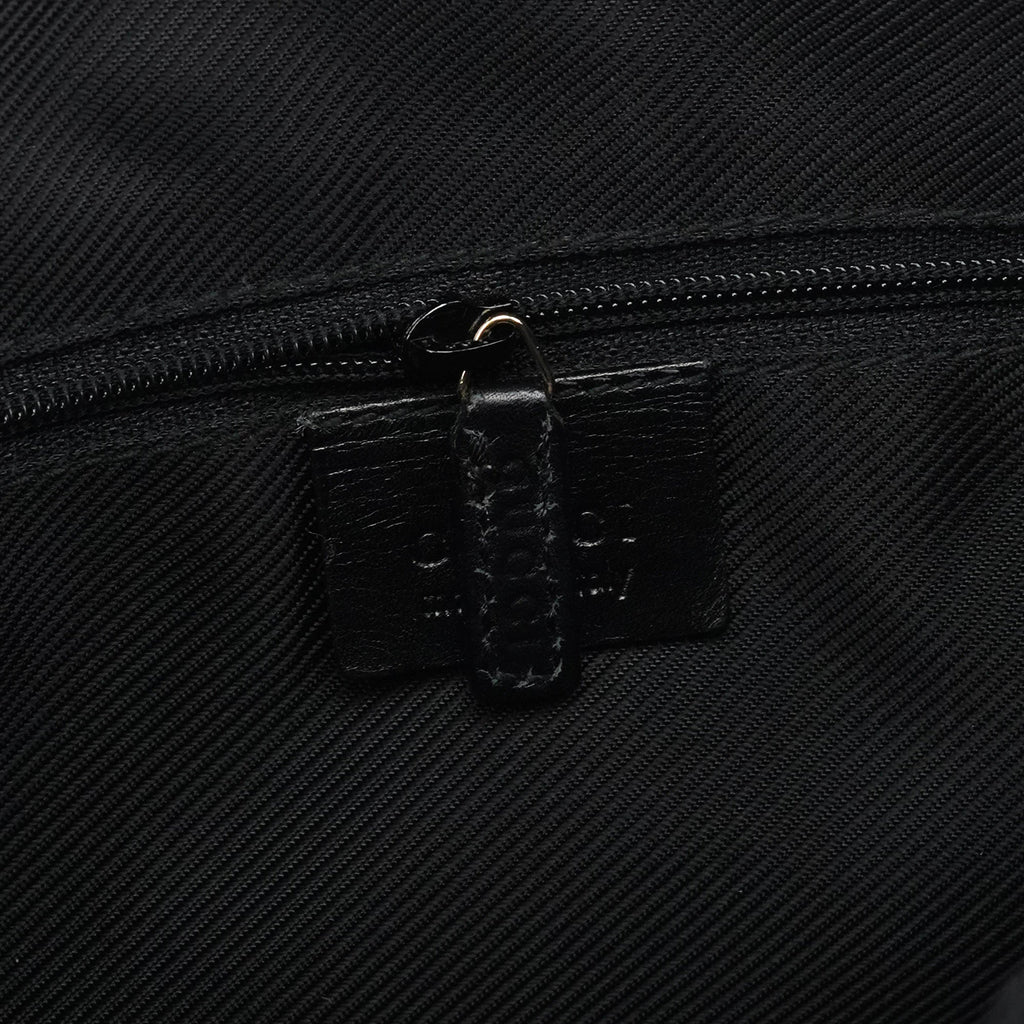 000 0855 Black GG Canvas Leather Tote Bag