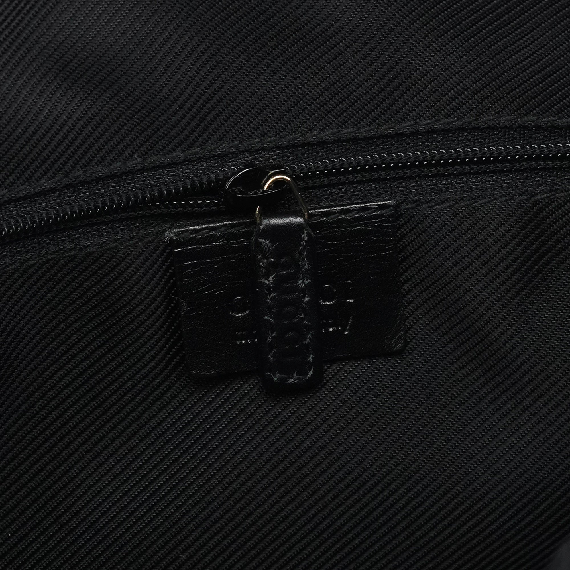 000 0855 Black GG Canvas Leather Tote Bag