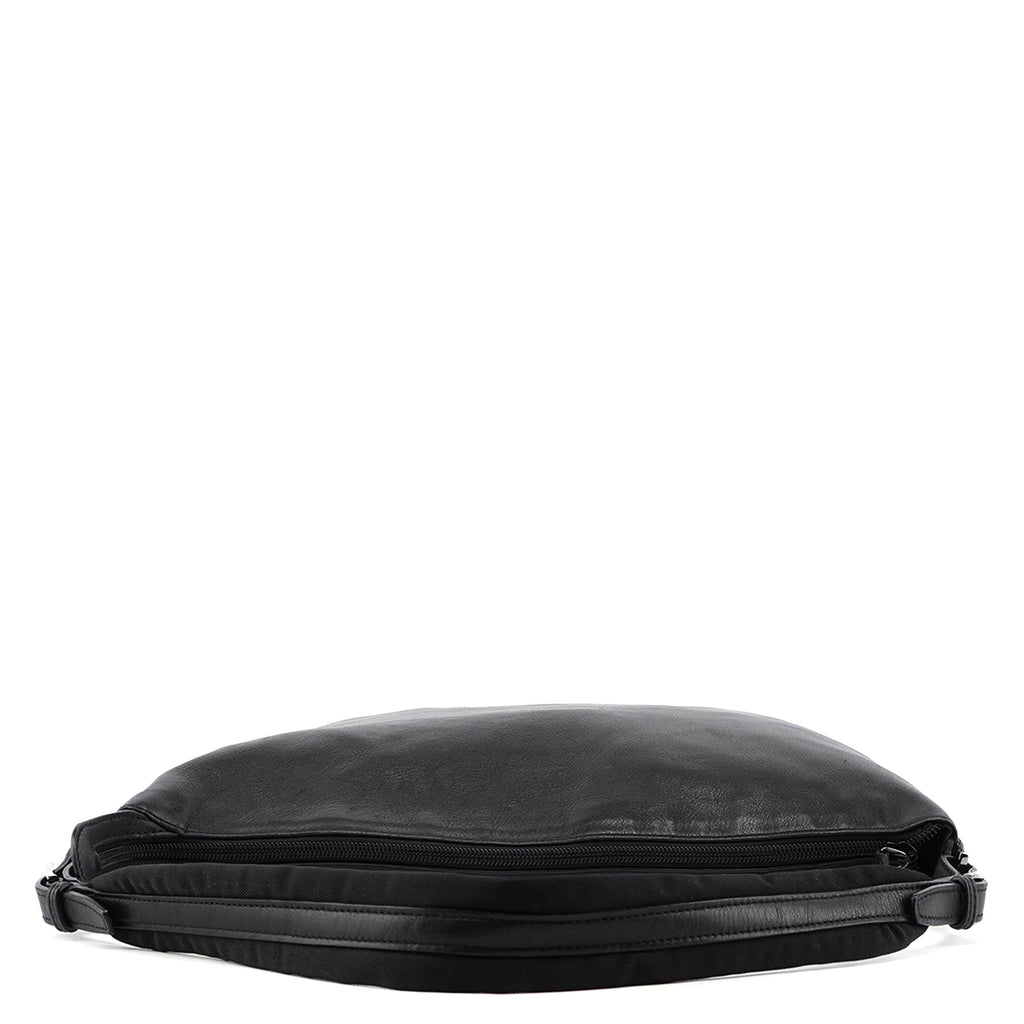 001 1206 Black Calfskin Hobo Shoulder Bag