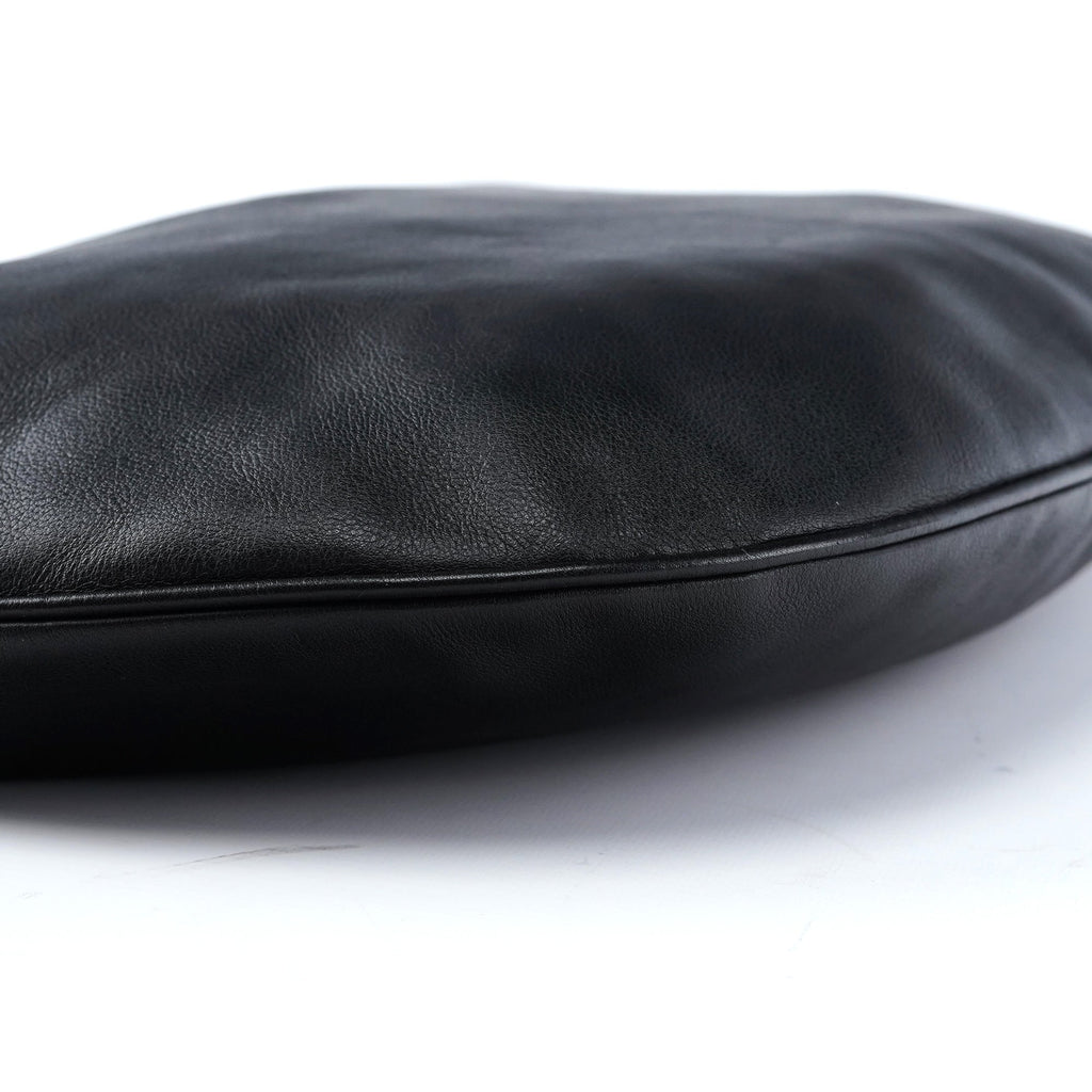 001 1206 Black Calfskin Hobo Shoulder Bag