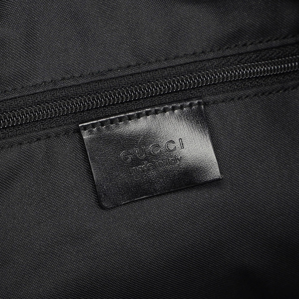 001 1206 Black Suede GG Shoulder Bag