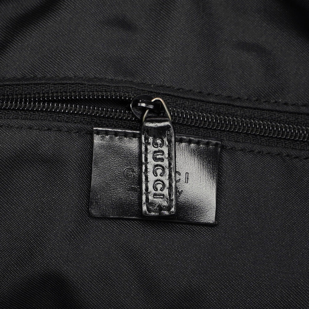 001 1206 Black Suede GG Shoulder Bag