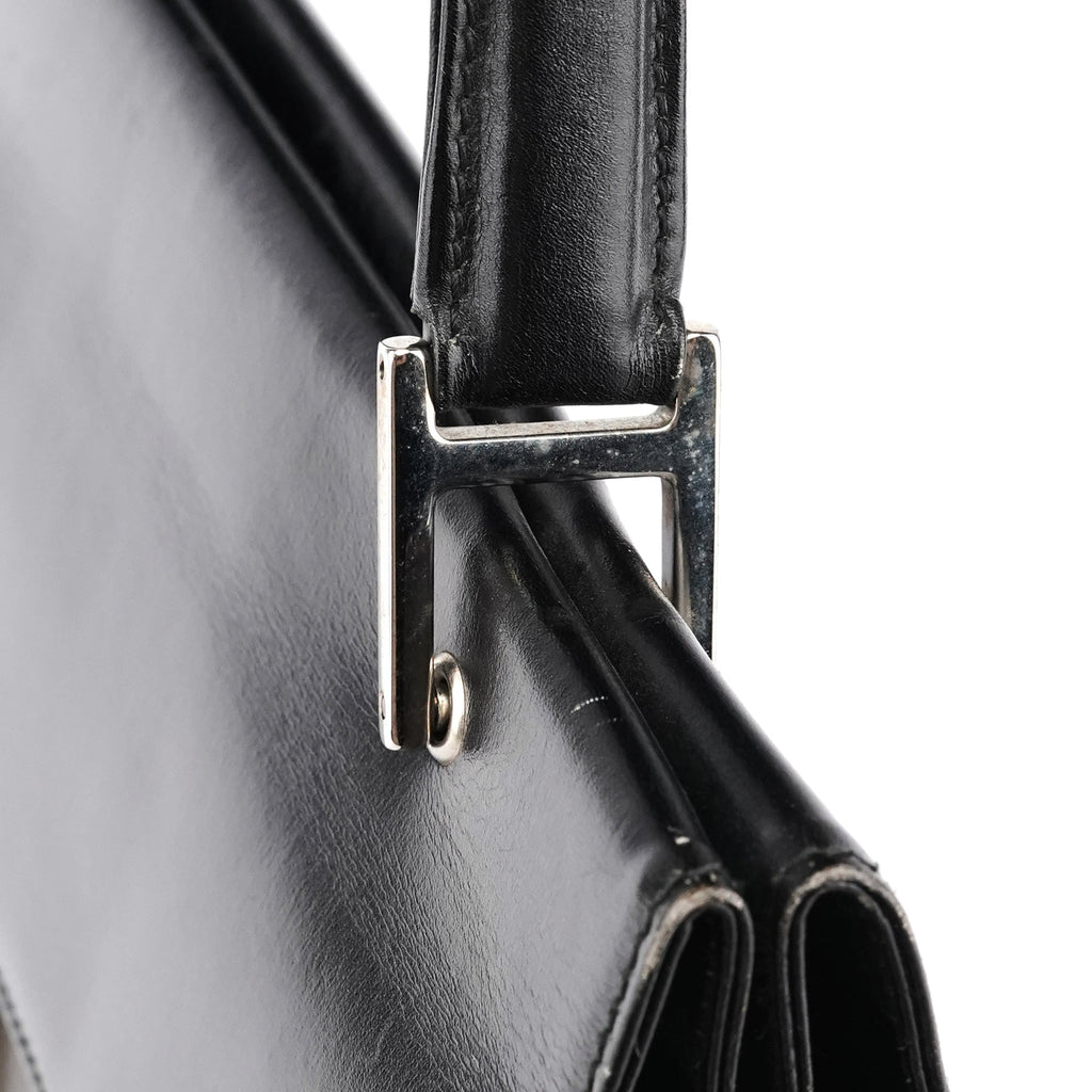 001 1364 1732 Black Calfskin Square G Shoulder Bag