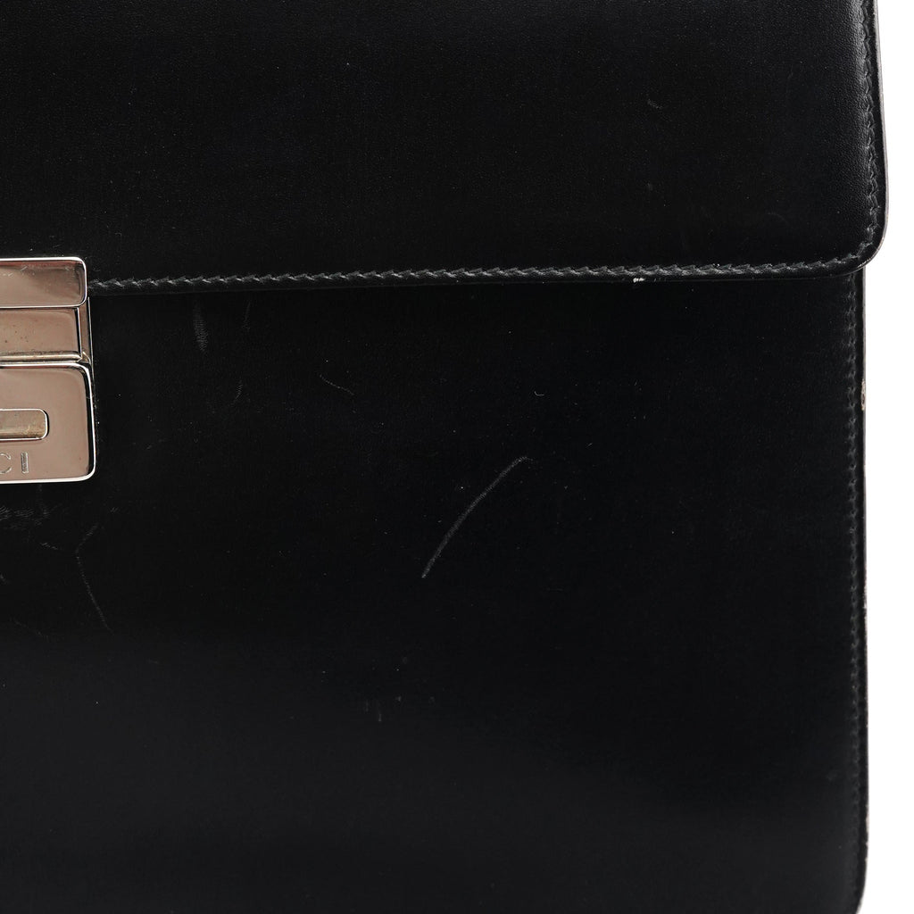 001 1364 1732 Black Calfskin Square G Shoulder Bag