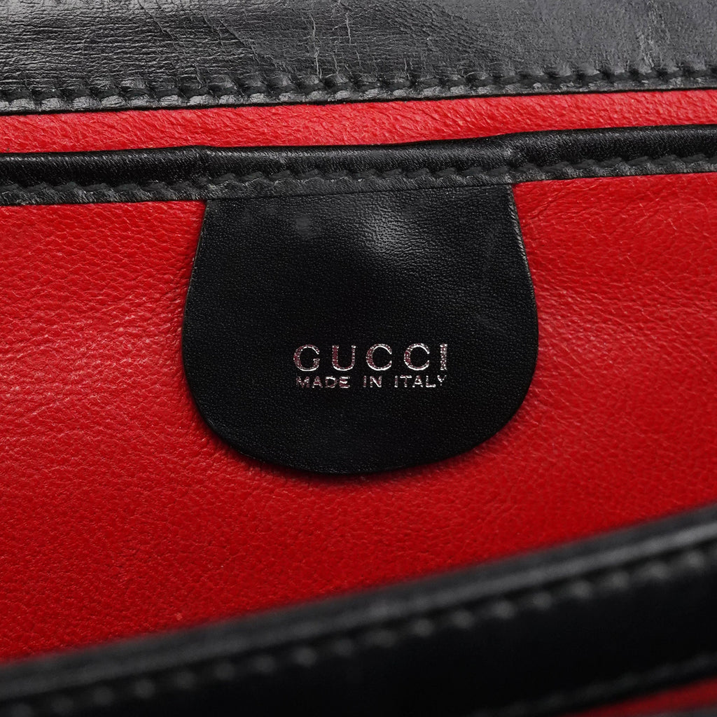 001 1364 1732 Black Calfskin Square G Shoulder Bag
