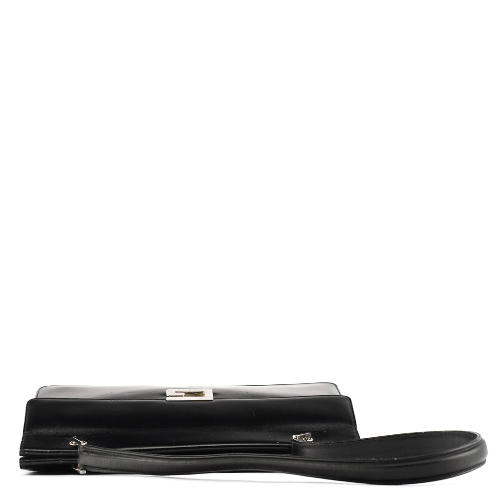 001 1364 1732 Black Calfskin Square G Shoulder Bag