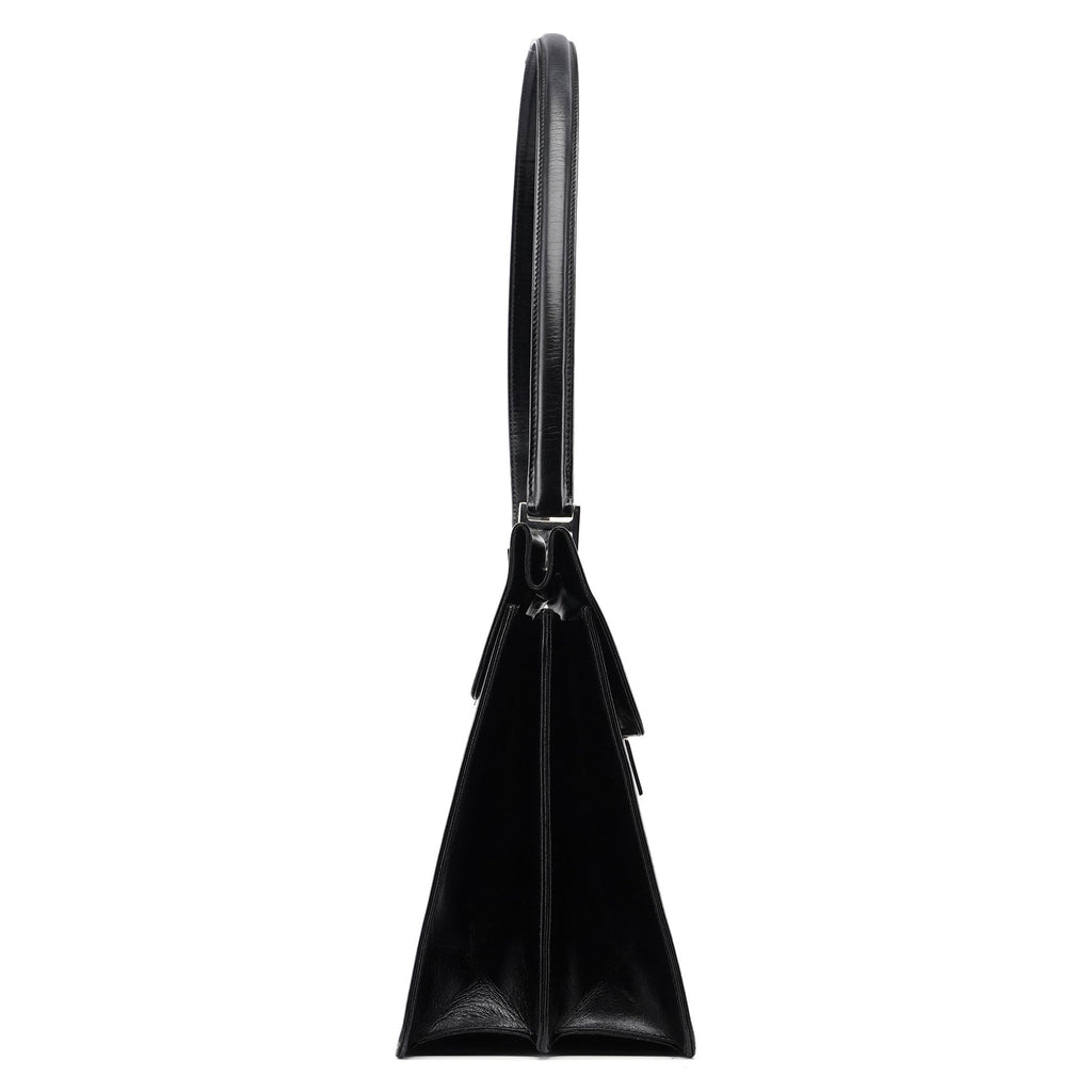 001 1364 Black Calfskin Square G Shoulder Bag