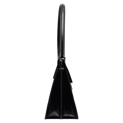 001 1364 Black Calfskin Square G Shoulder Bag