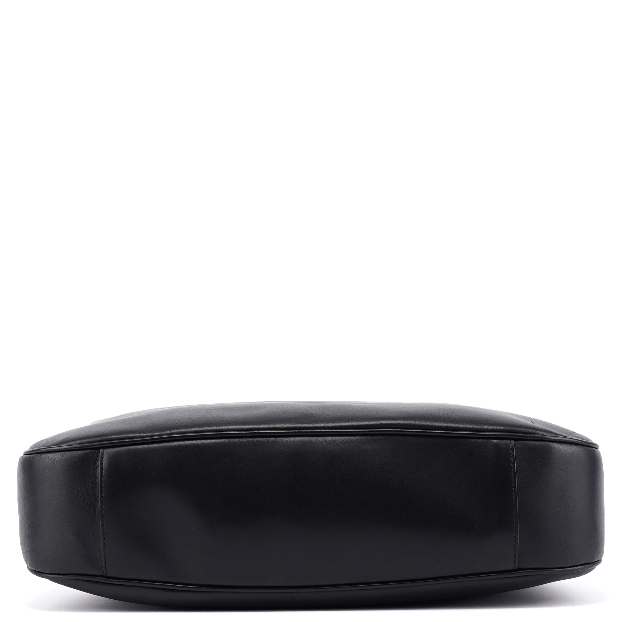 001 1577 Black Calfskin Bamboo 2-Way Bag