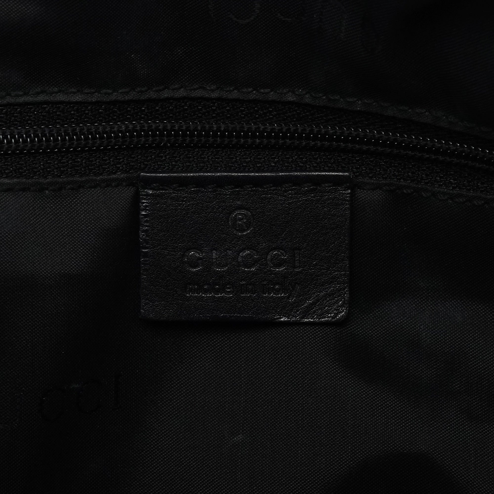 001 1638 Black Leather Bamboo 2-Way Bag