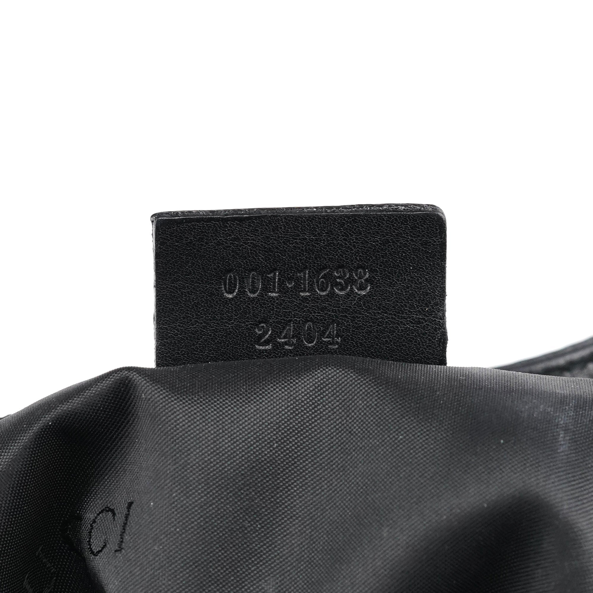 001 1638 Black Leather Bamboo 2-Way Bag