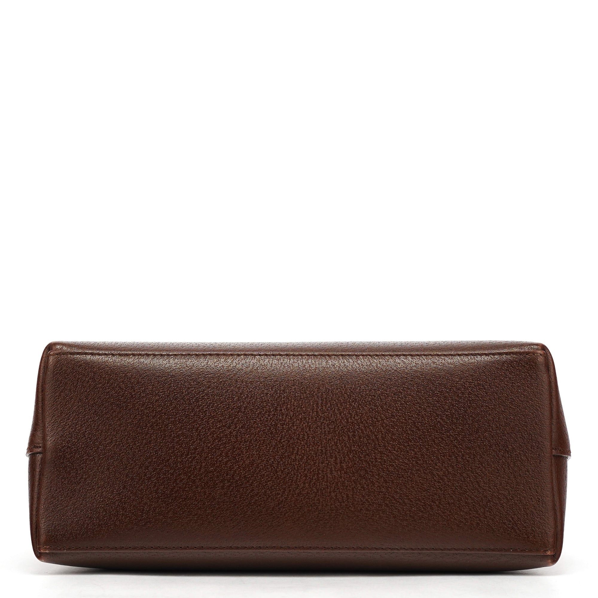001 1880 Brown Leather Bamboo Hobo Shoulder Bag