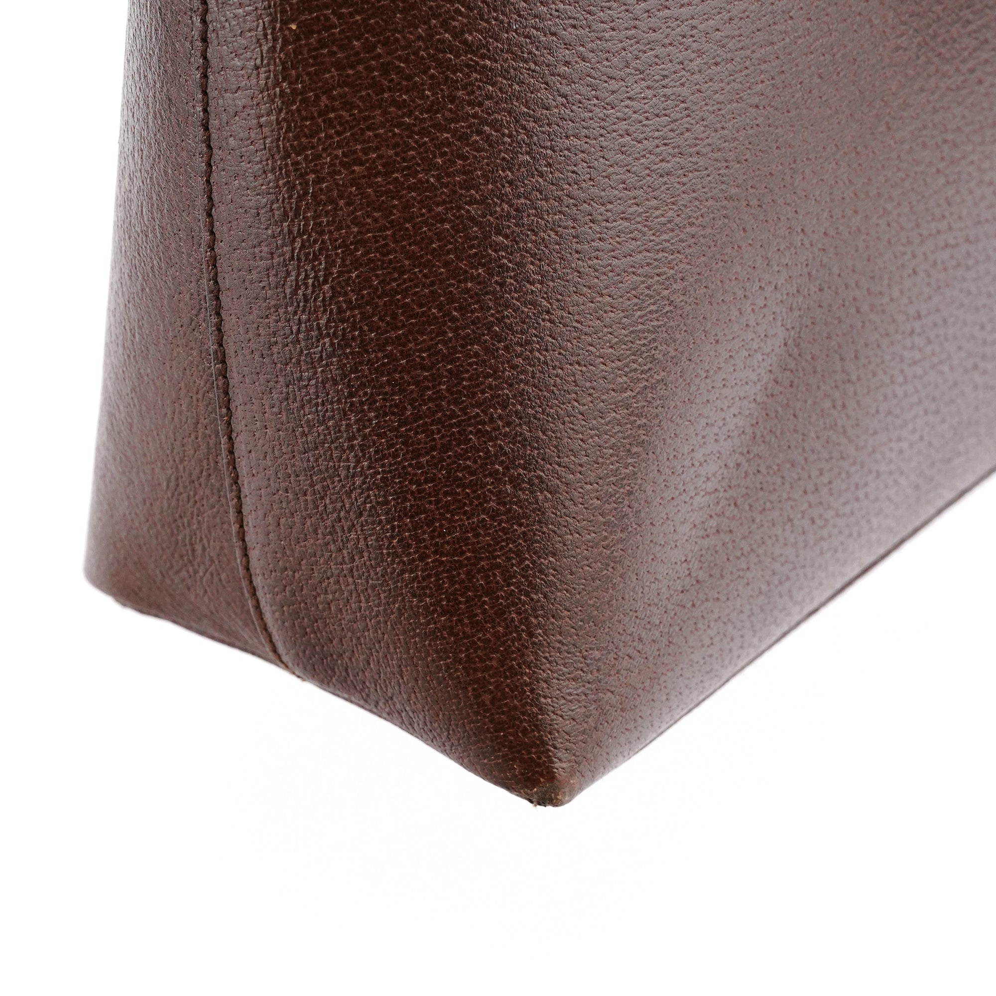 001 1880 Brown Leather Bamboo Shoulder Bag