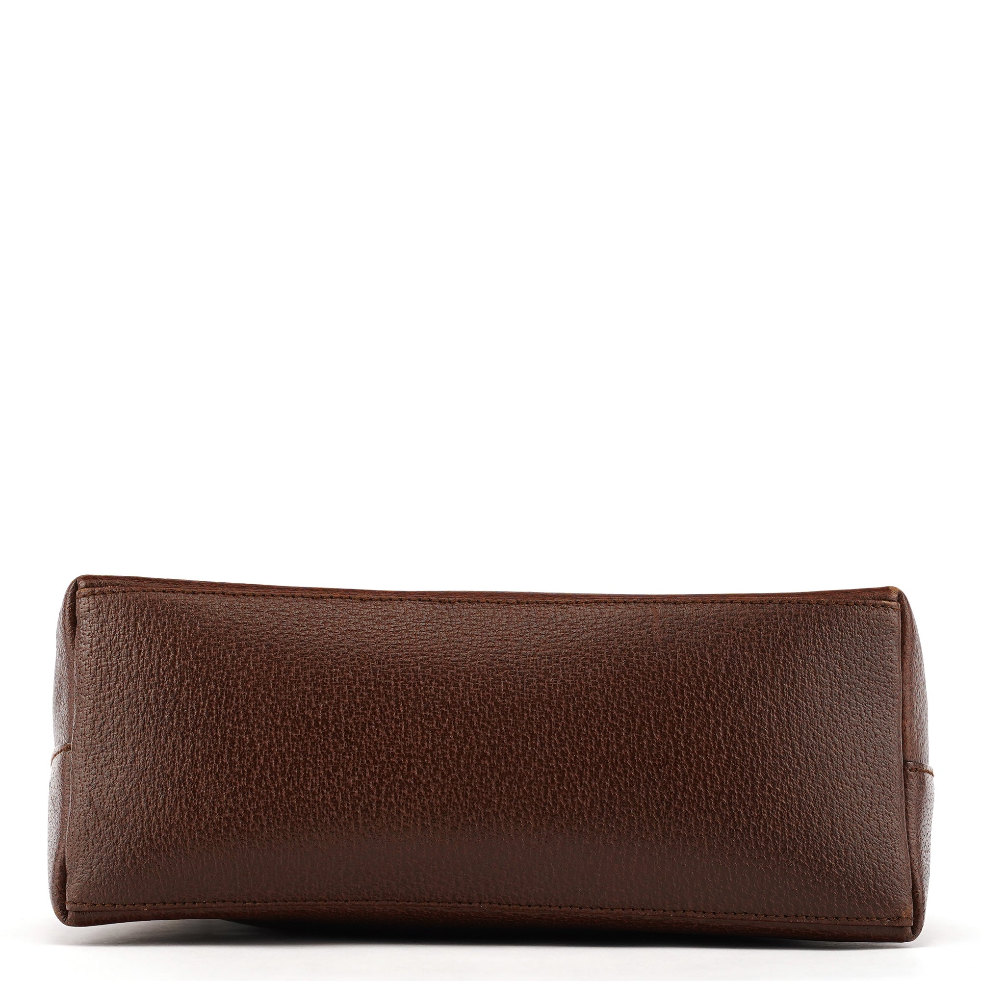 001 1880 Brown Leather Bamboo Shoulder Bag