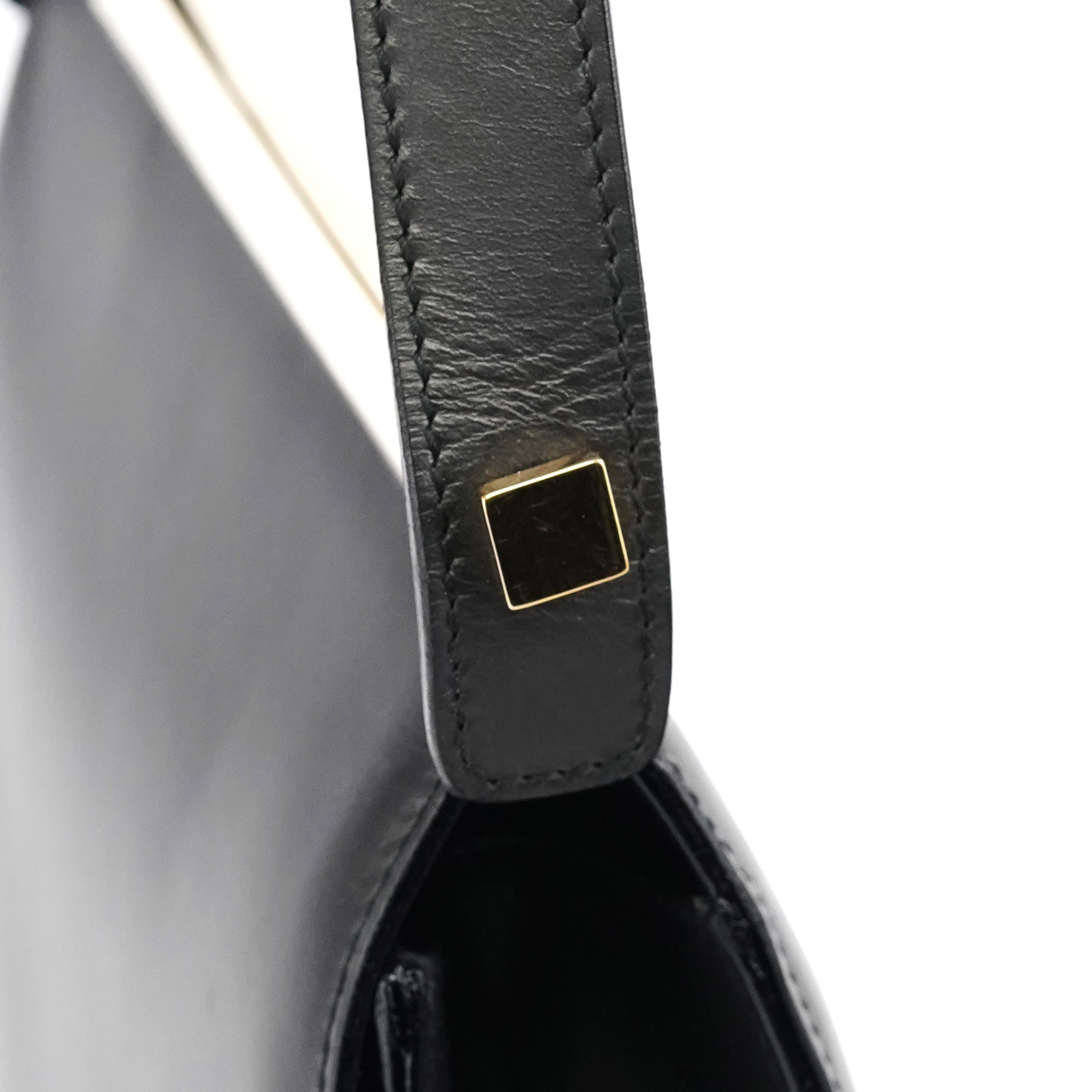 001 2058 Anthracite Leather Frame Shoulder Bag