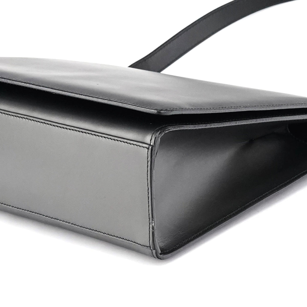 001 2058 Anthracite Leather Frame Shoulder Bag