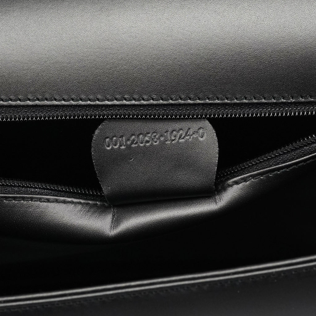 001 2058 Anthracite Leather Frame Shoulder Bag