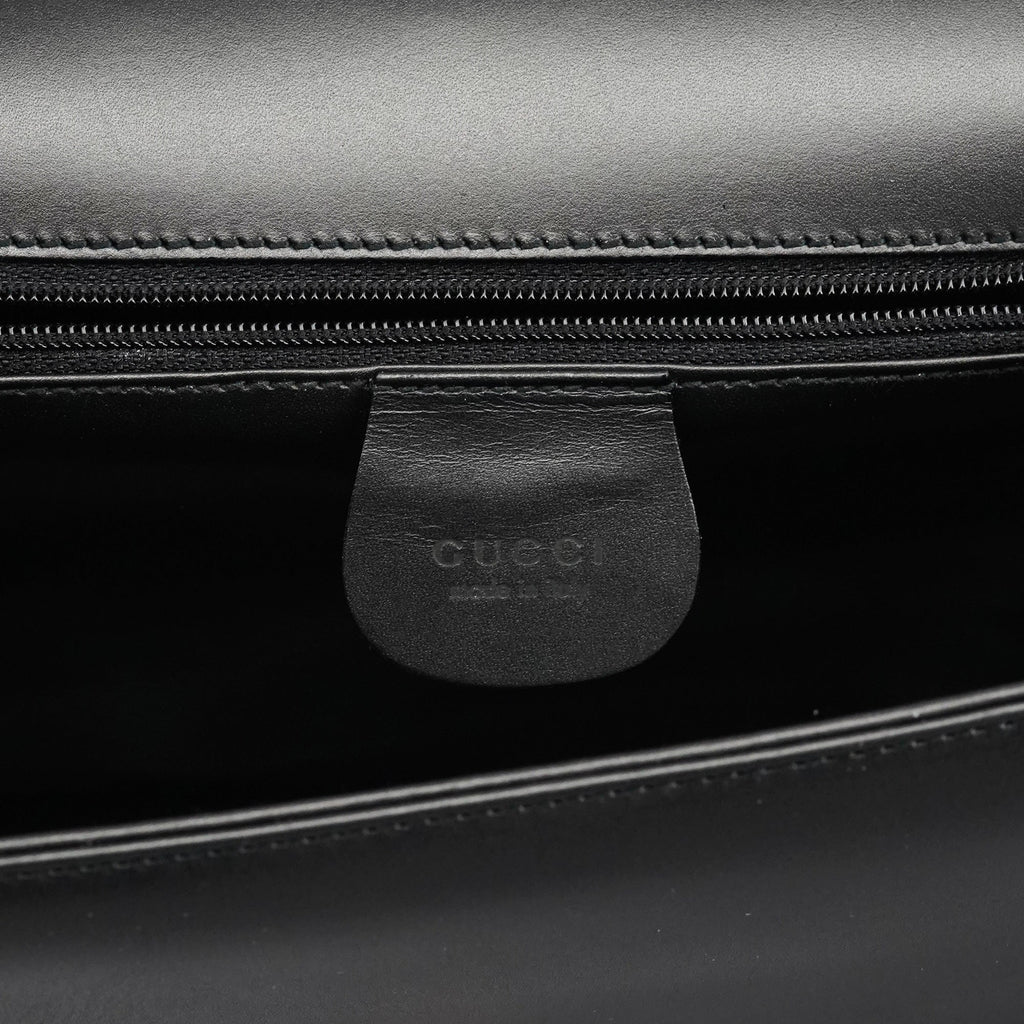 001 2058 Anthracite Leather Frame Shoulder Bag