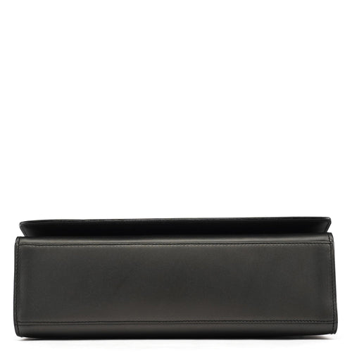 001 2058 Anthracite Leather Frame Shoulder Bag