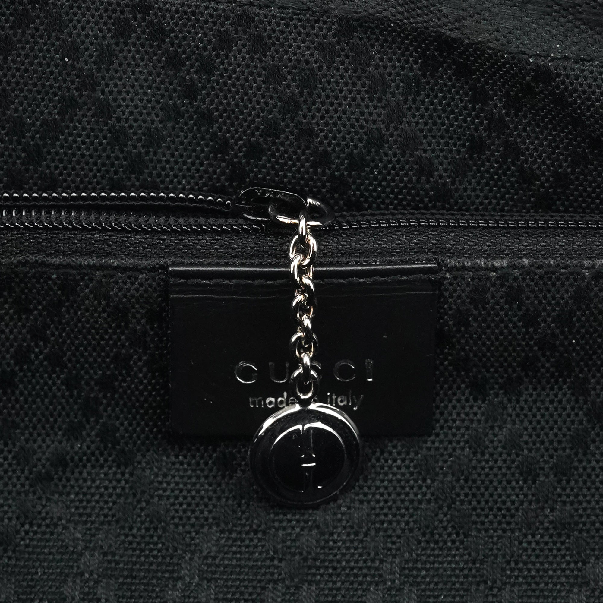 001 3074 Black GG Nylon Tote Bag