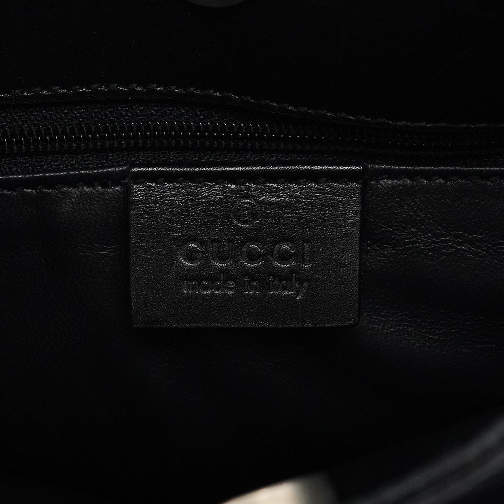 001 3167 Black Calfskin Hobo Shouler Bag