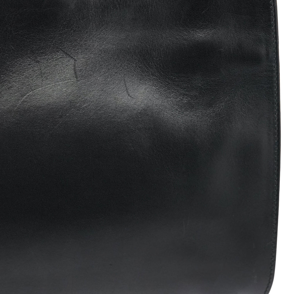 001 3167 Black Calfskin Hobo Shouler Bag