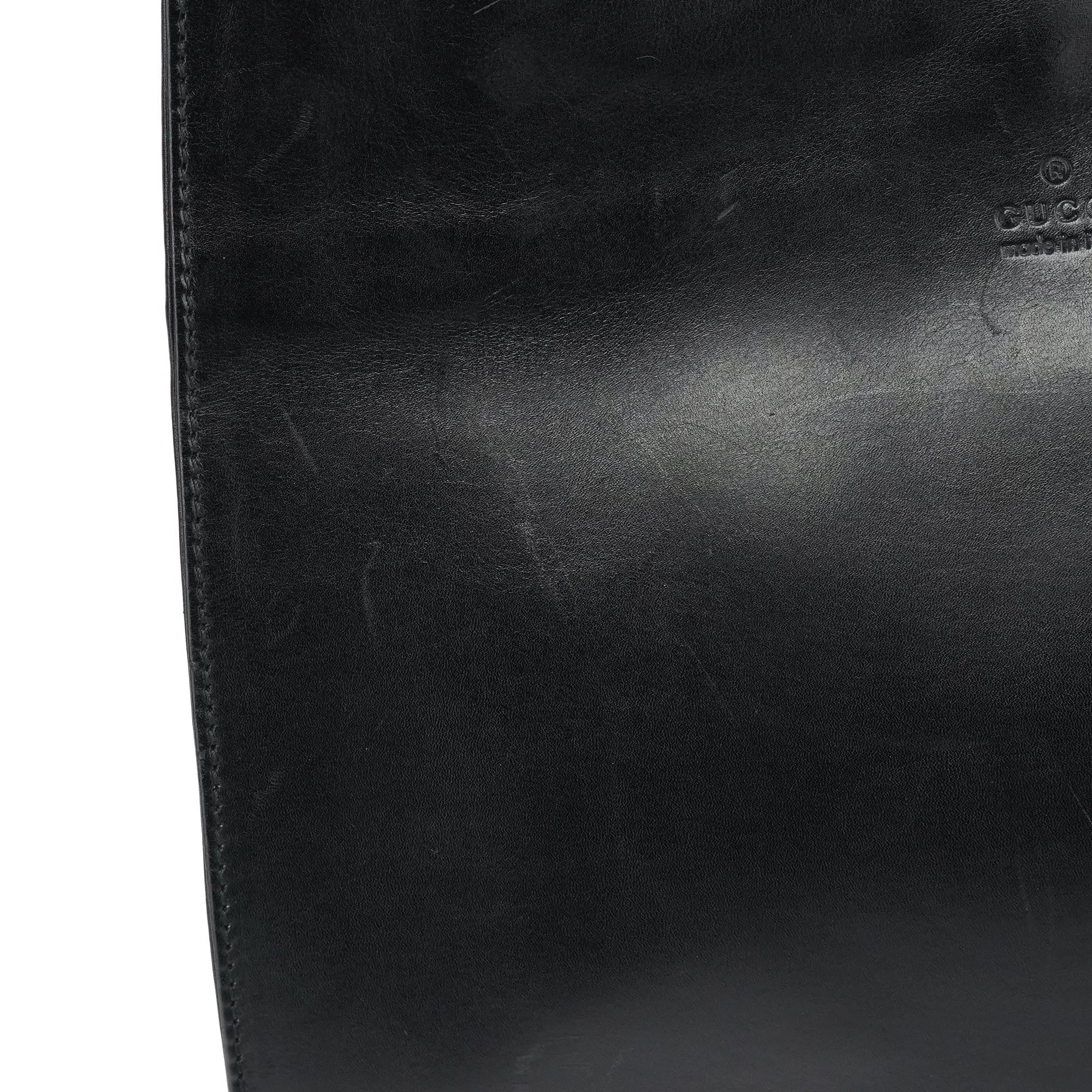 001 3167 Black Calfskin Hobo Shouler Bag