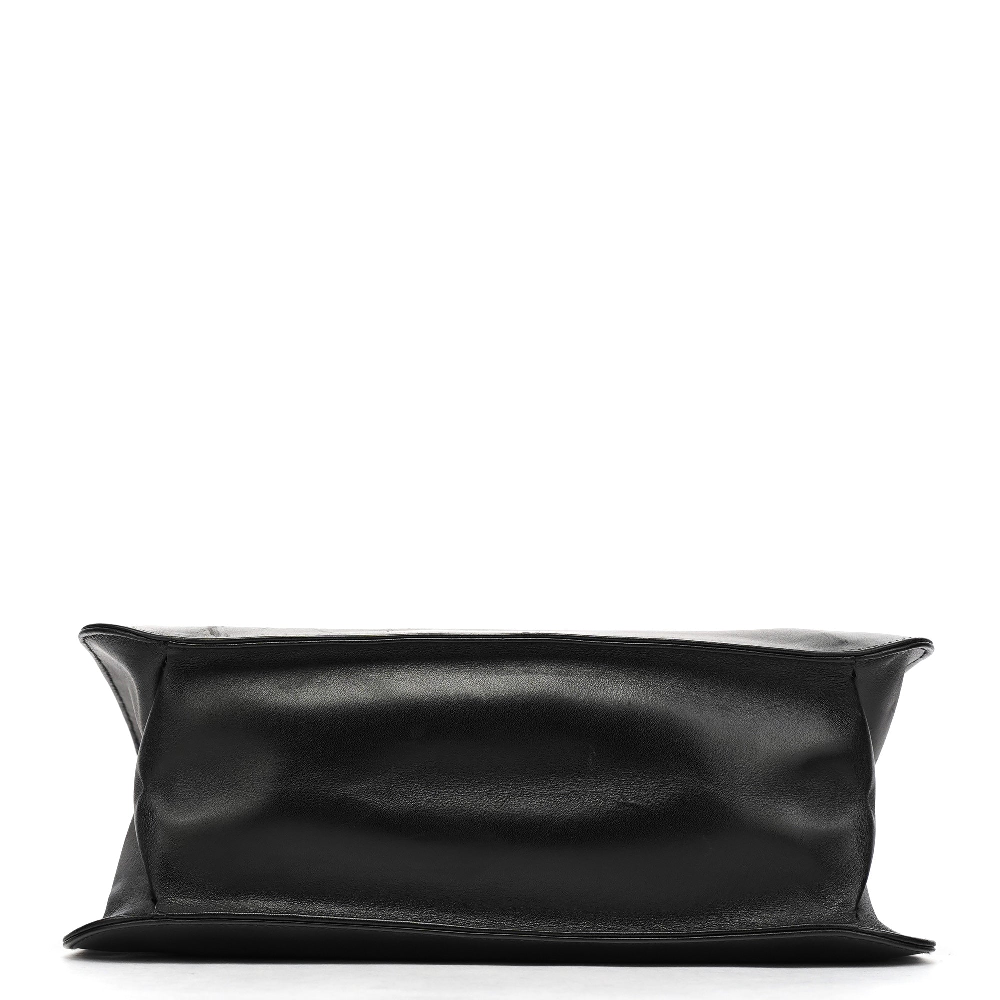 001 3167 Black Calfskin Hobo Shouler Bag