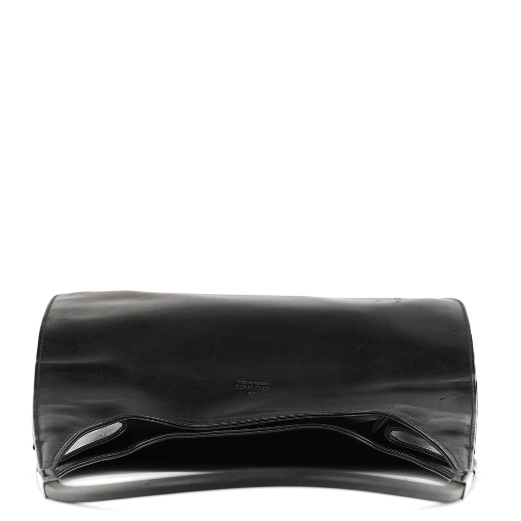 001 3167 Black Calfskin Hobo Shouler Bag