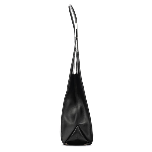 001 3167 Black Calfskin Hobo Shouler Bag
