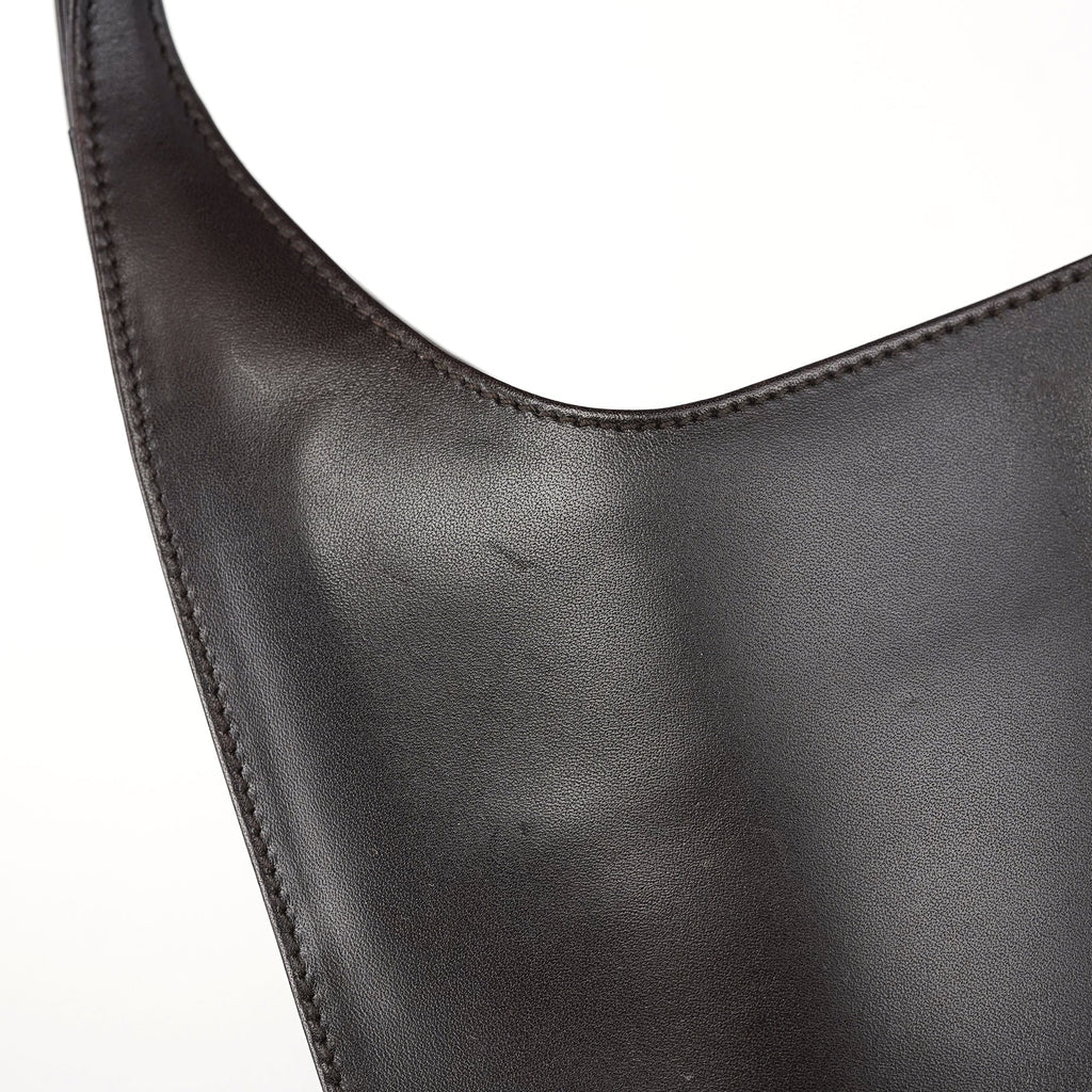 001 3167 Brown Calfskin Hobo Shoulder Bag
