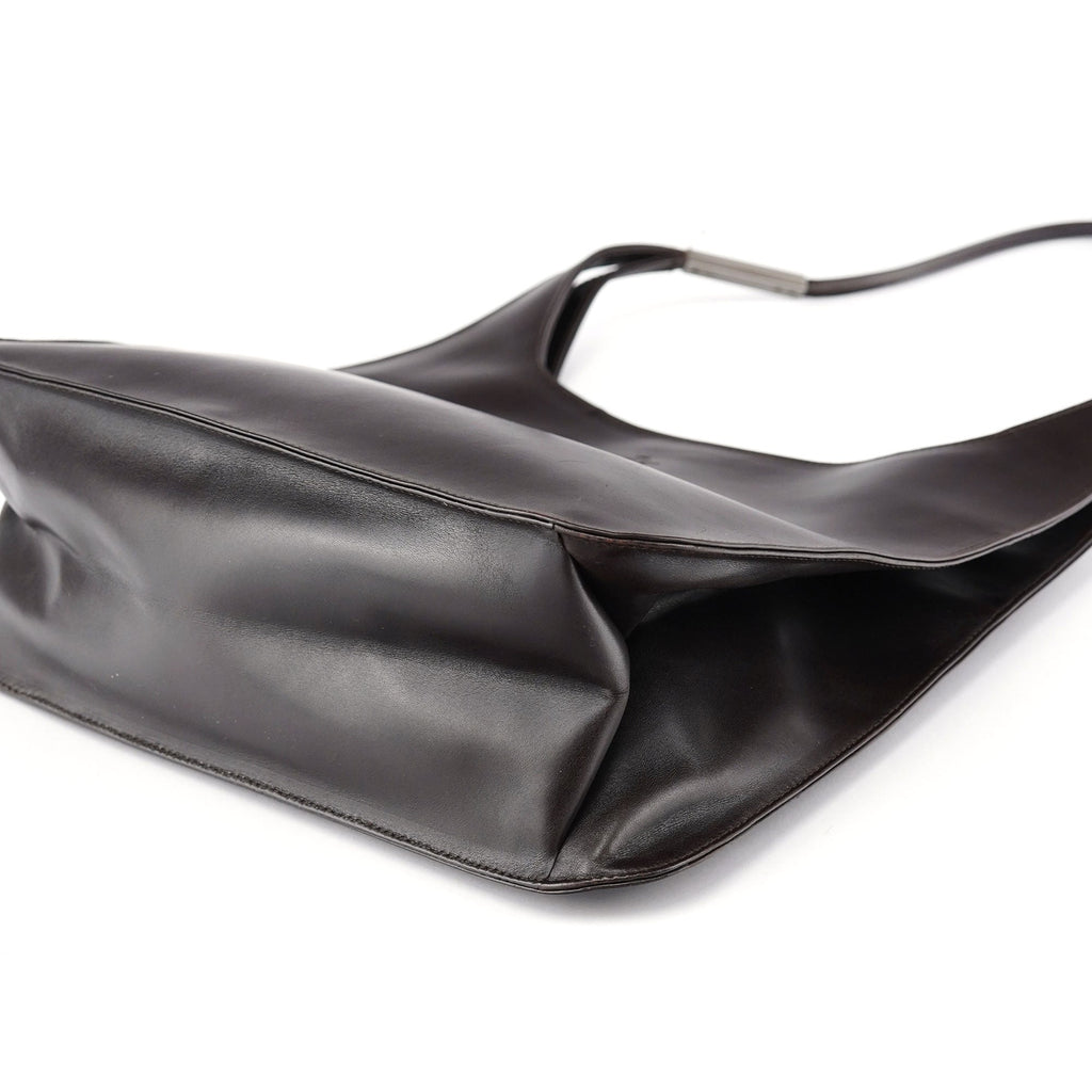 001 3167 Brown Calfskin Hobo Shoulder Bag