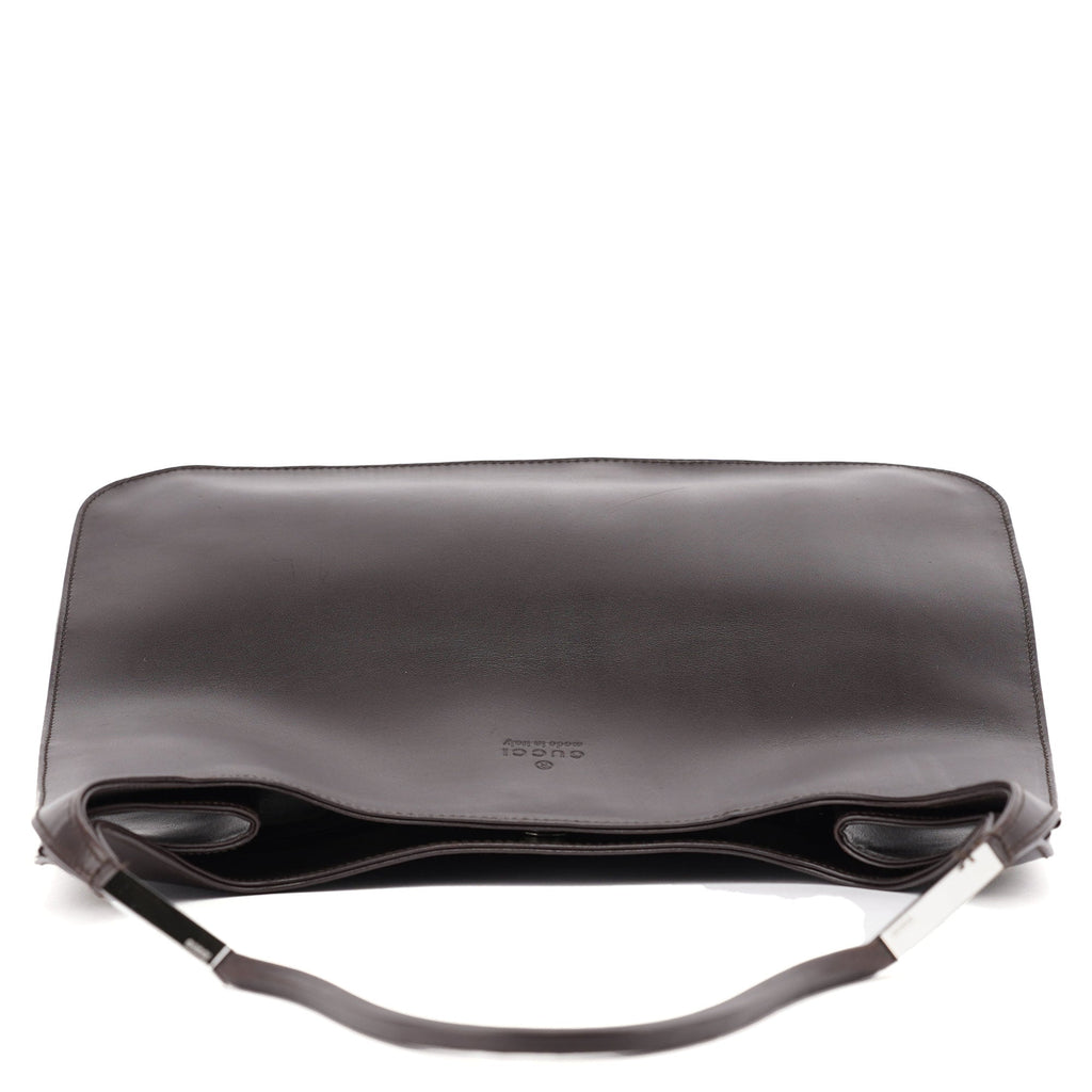 001 3167 Brown Calfskin Hobo Shoulder Bag