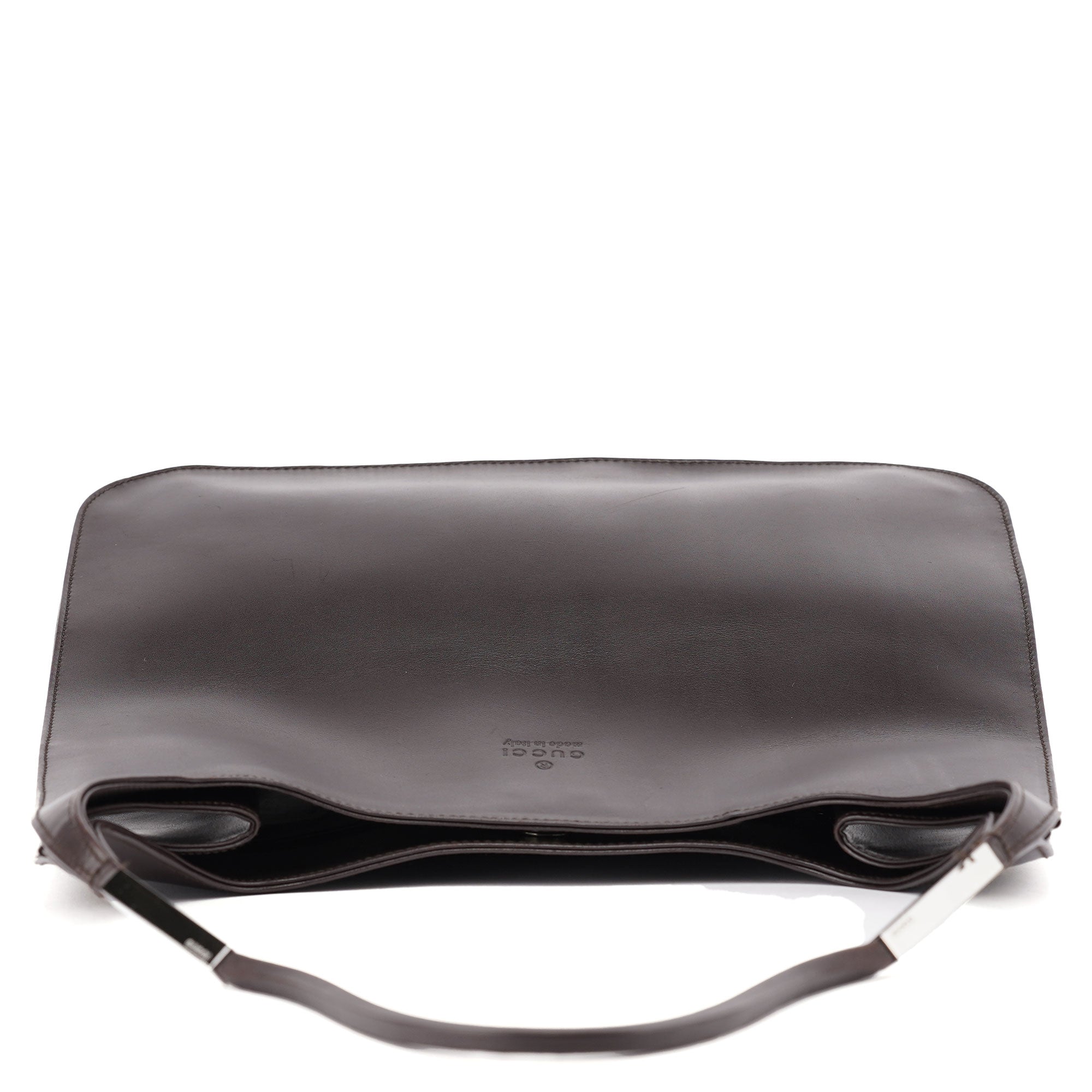 001 3167 Brown Calfskin Hobo Shoulder Bag