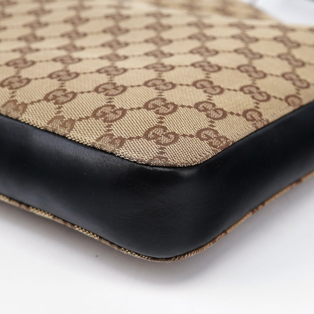 001 3181 Beige GG Horsebit Shoulder Bag