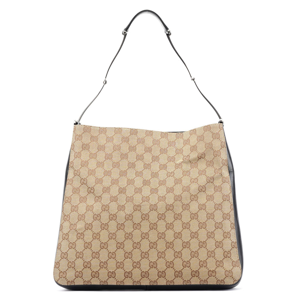 001 3181 Beige GG Horsebit Shoulder Bag