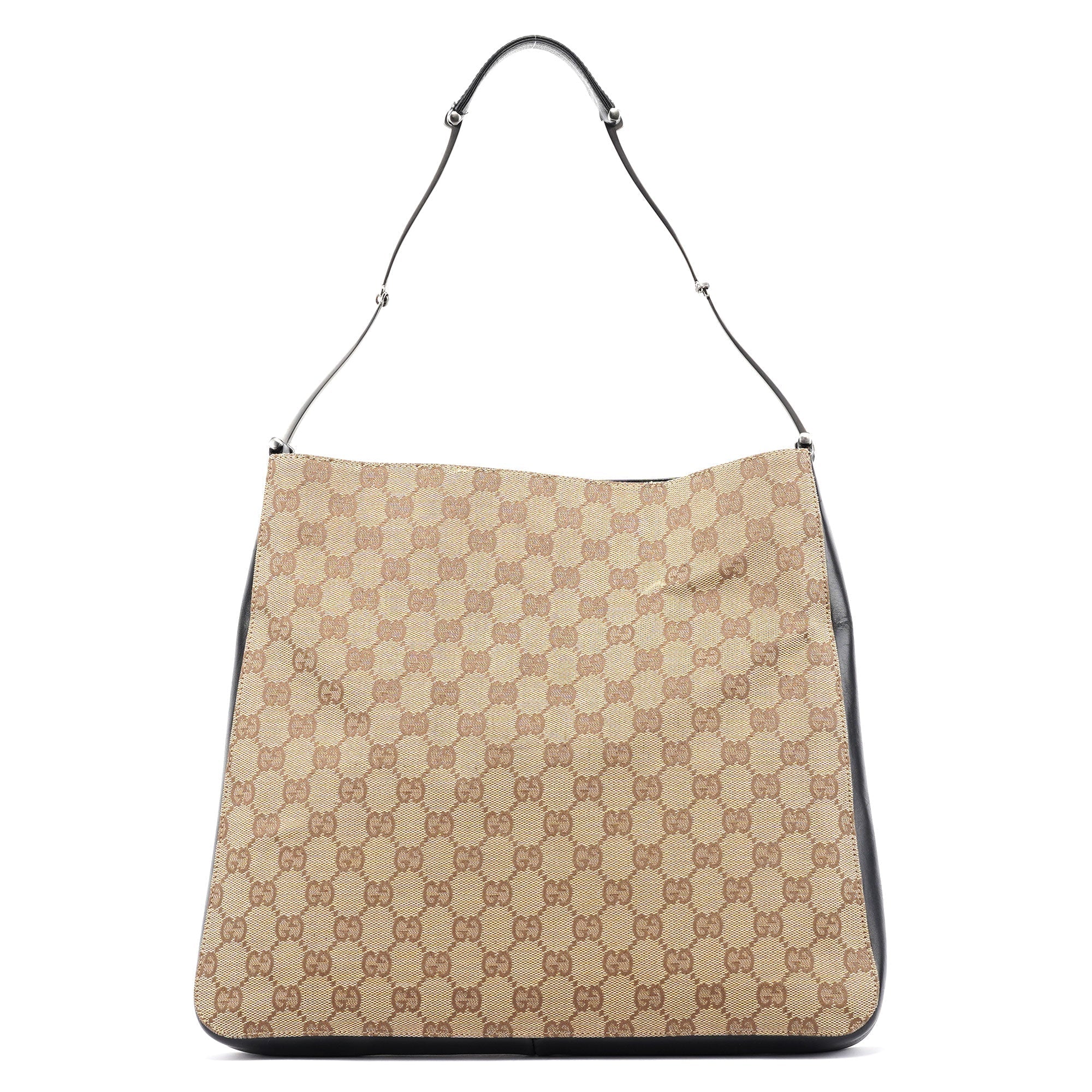 001 3181 Beige GG Horsebit Shoulder Bag