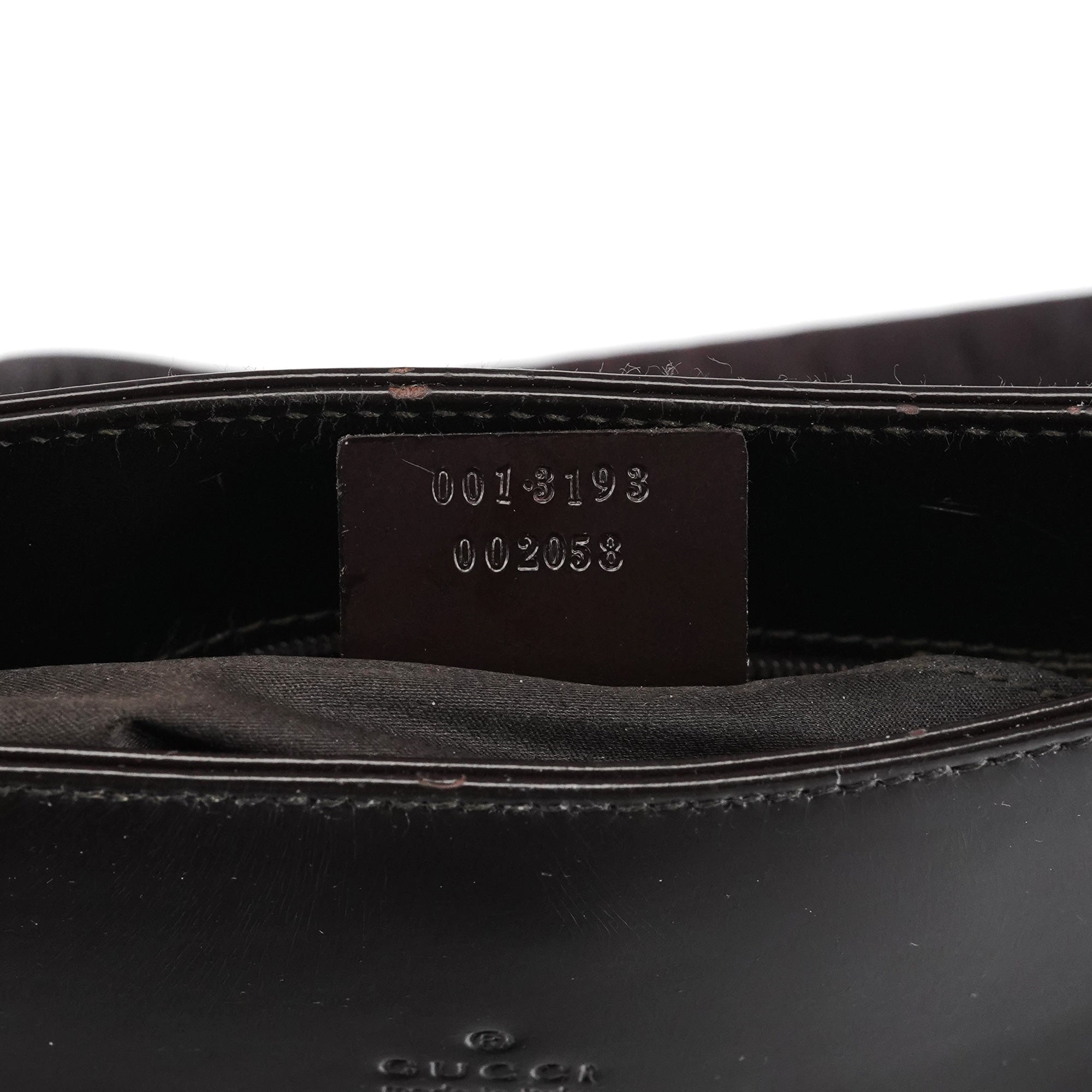 001 3193 Brown Patent Leather Shoulder Bag