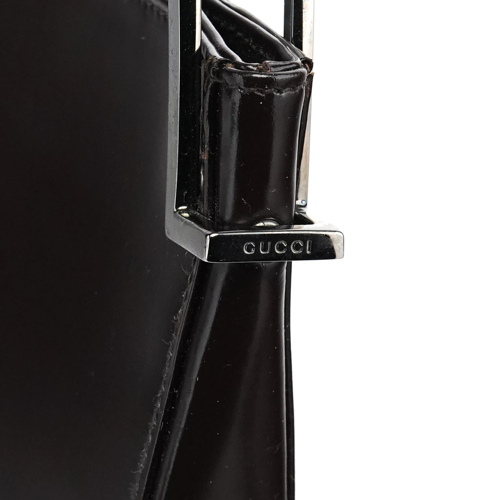 001 3193 Brown Patent Leather Shoulder Bag
