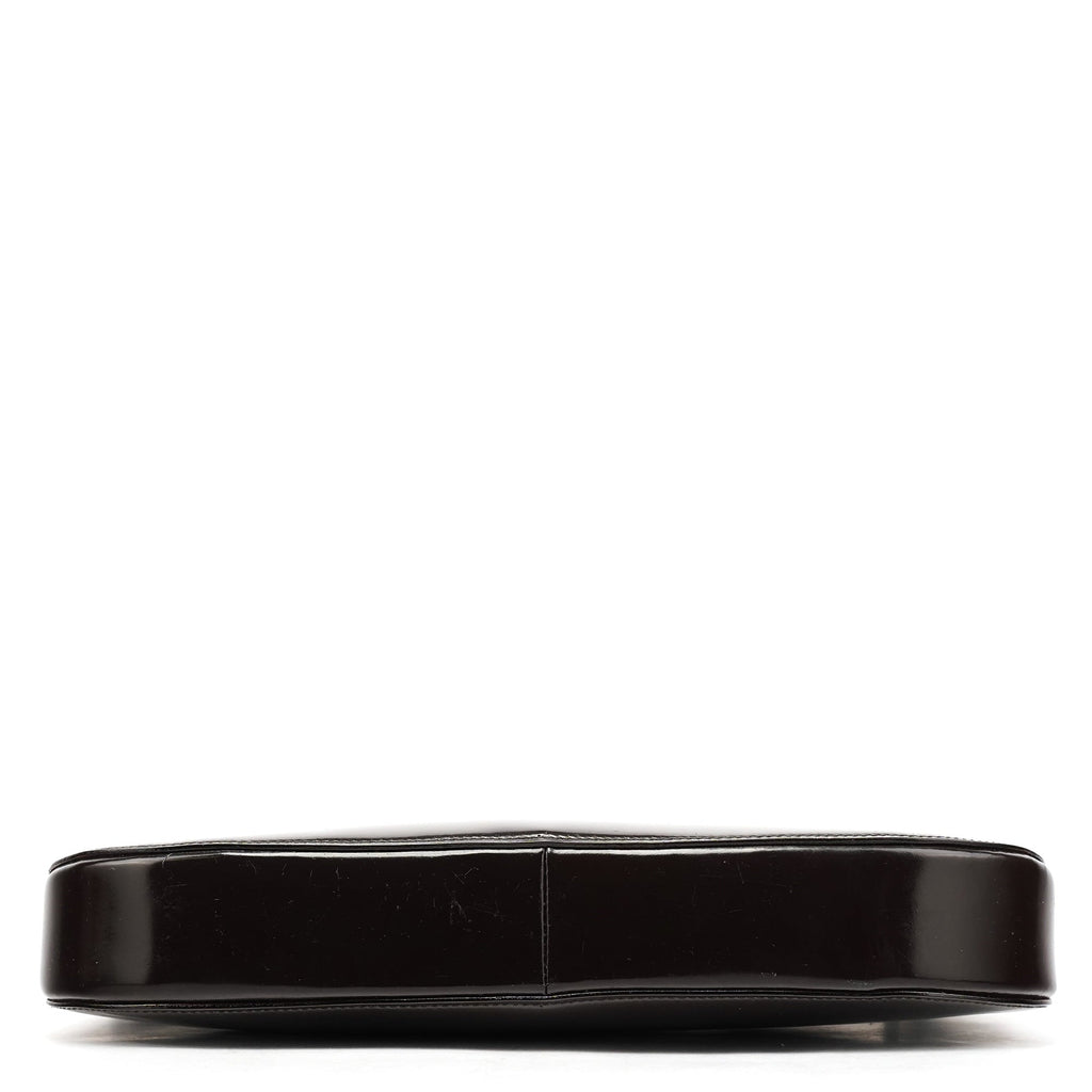 001 3193 Brown Patent Leather Shoulder Bag