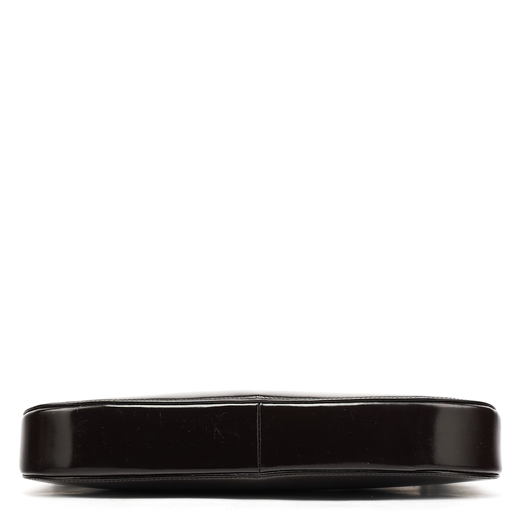 001 3193 Brown Patent Leather Shoulder Bag