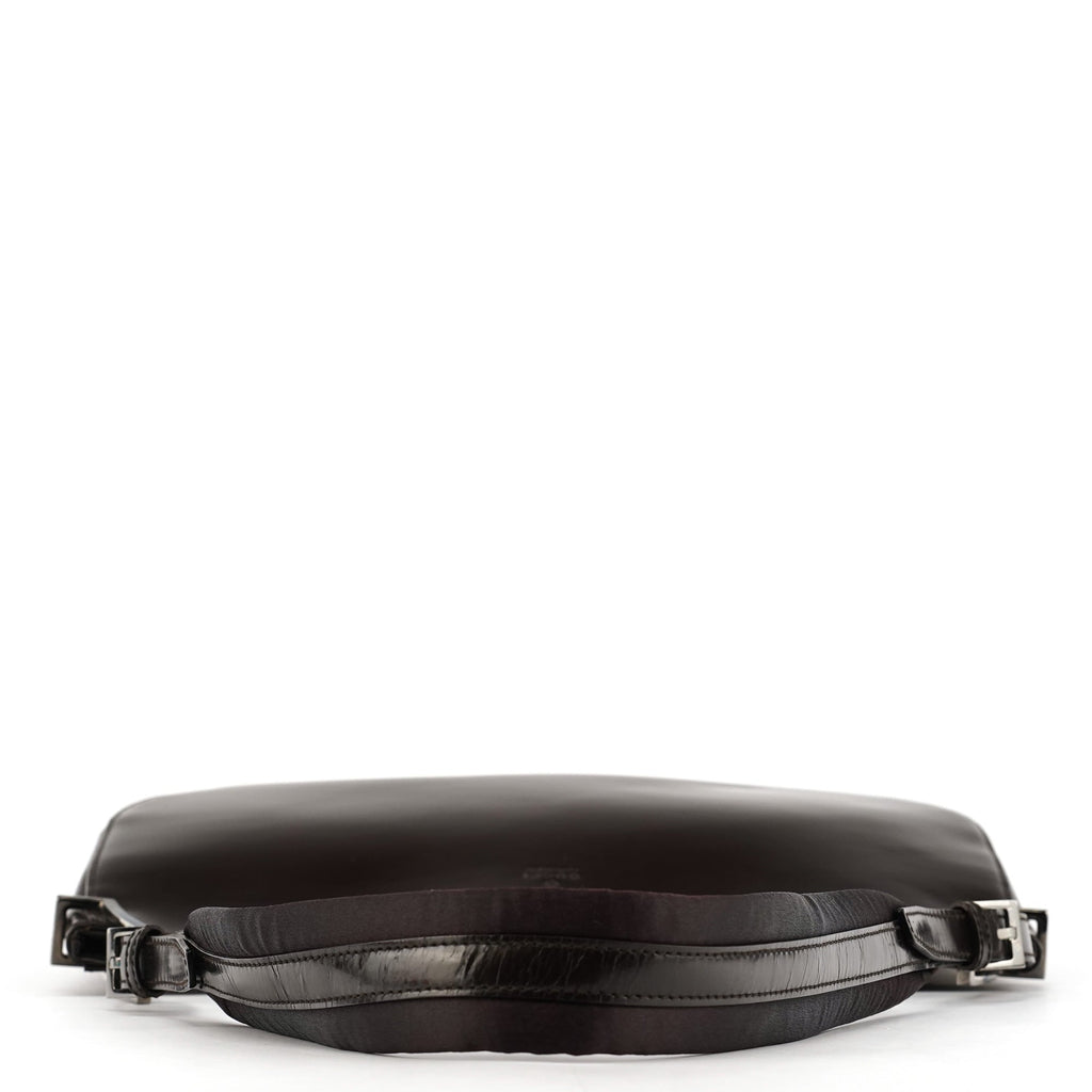 001 3193 Brown Patent Leather Shoulder Bag