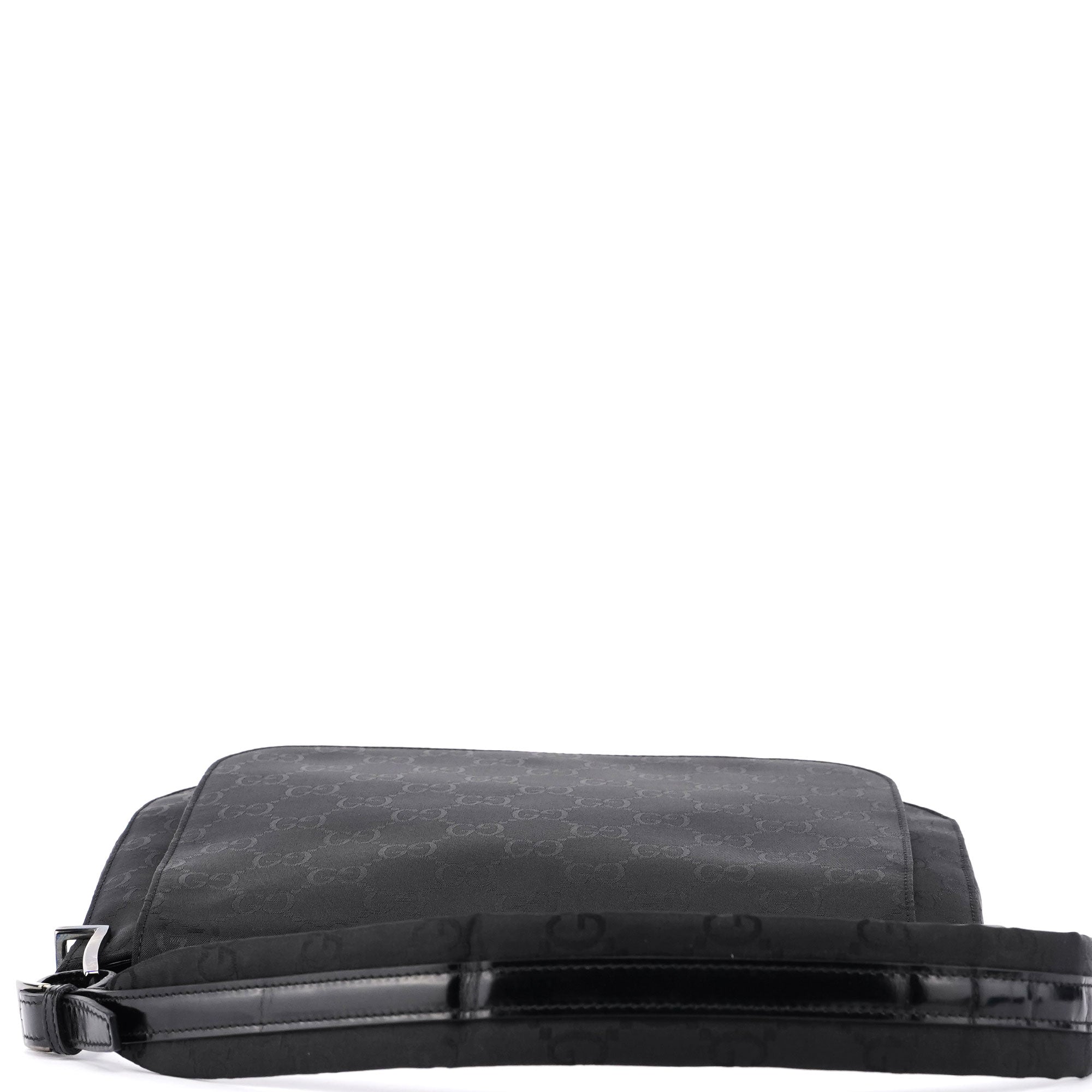 001 3195 Black GG Flap Hobo Shoulder Bag