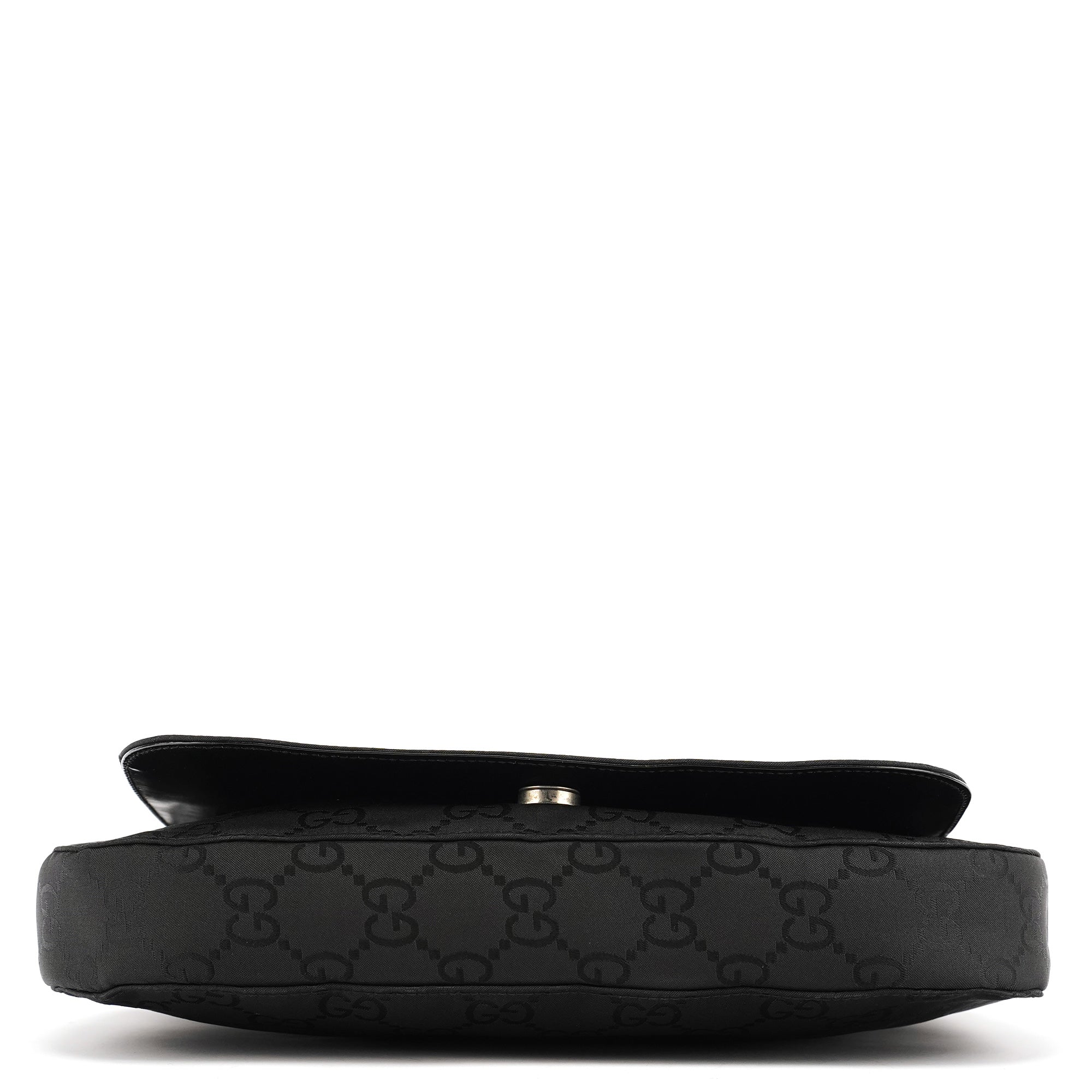 001 3195 Black GG Flap Shoulder Bag