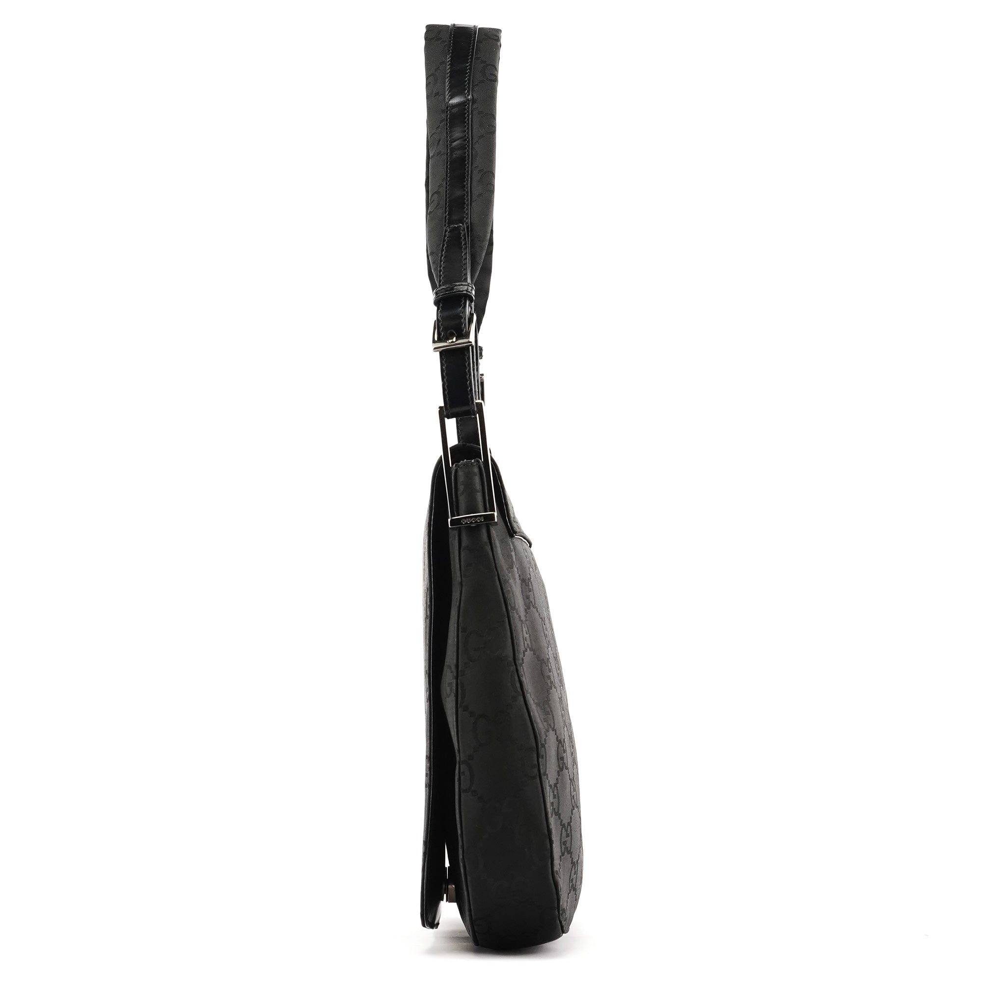 001 3195 Black GG Flap Shoulder Bag
