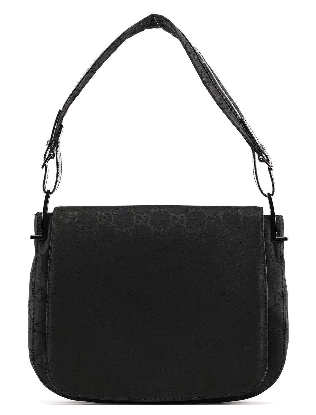 001 3195 Black GG Flap Shoulder Bag